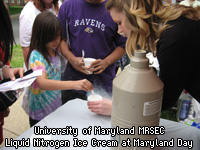 UMD-MRSEC at Maryland Day: Making Liquid Nitrogen Ice Cream